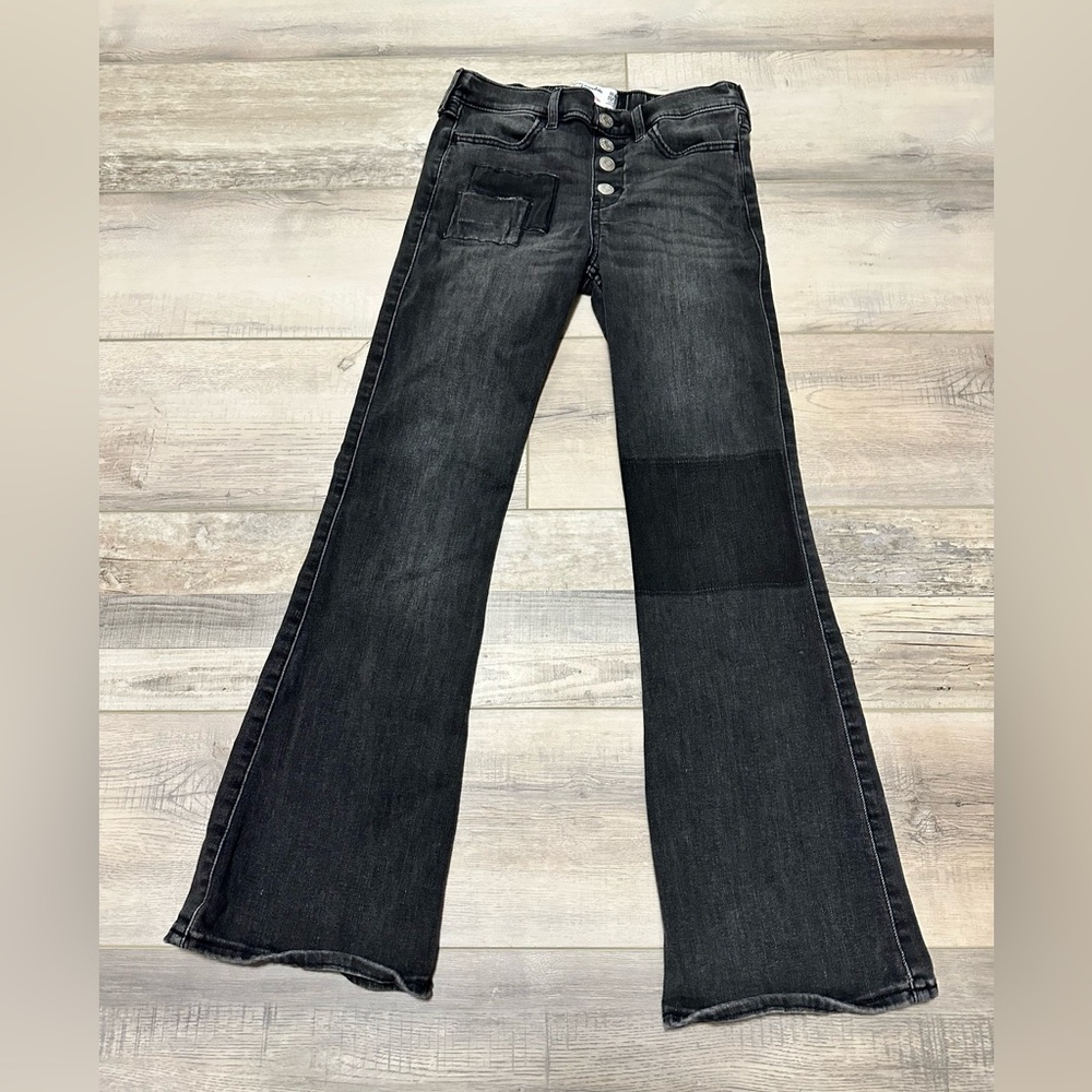 Abercrombie Kids Black Denim Jeans Flare Style